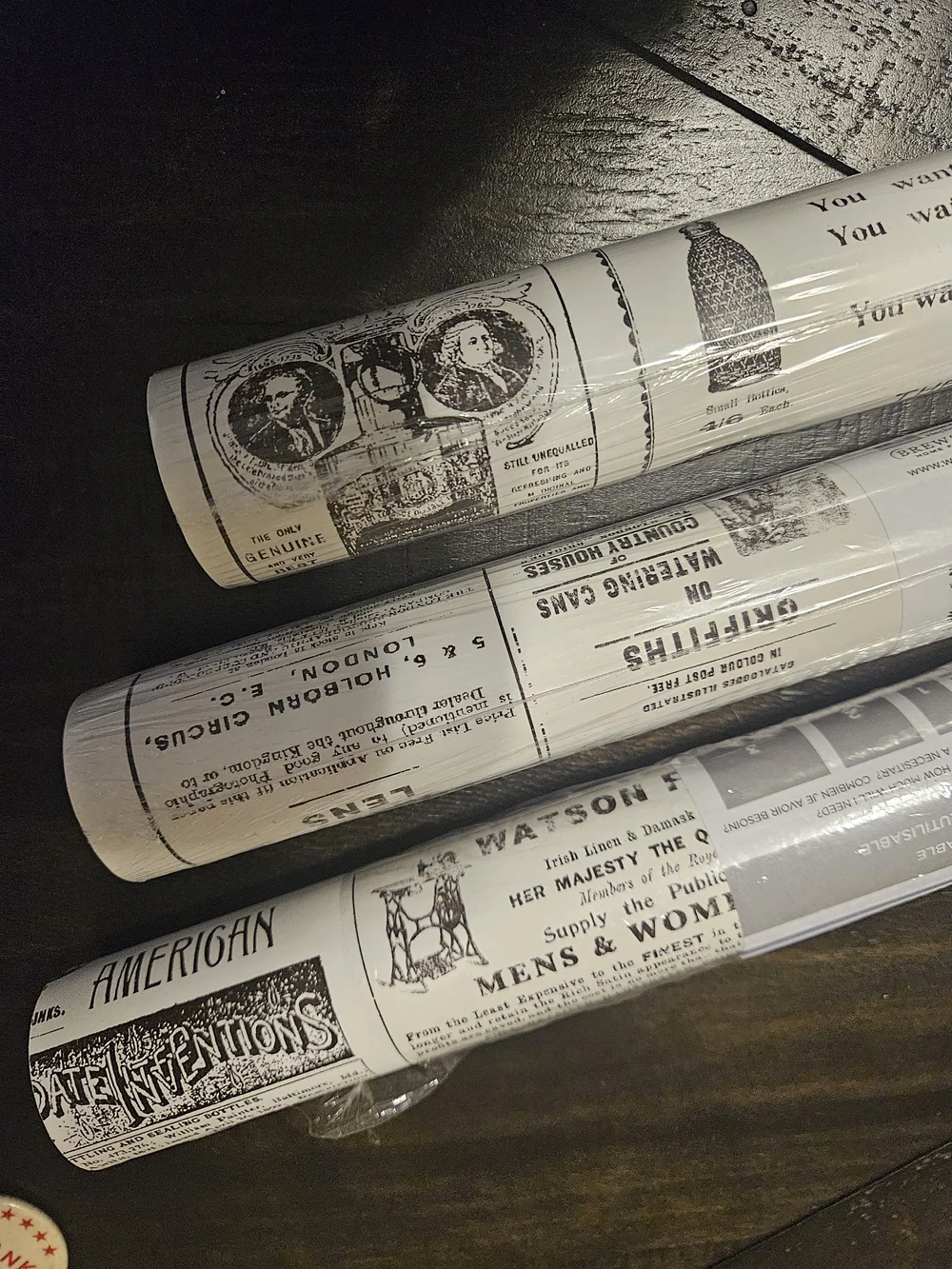 NuWallpaper News Print 3 Rolls